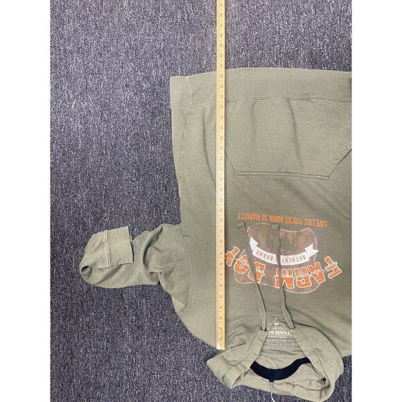 FARM BOY Hooded Sweatshirt Jacket Men SZ M Live Like Your Going To The Market - Picture 8 of 8